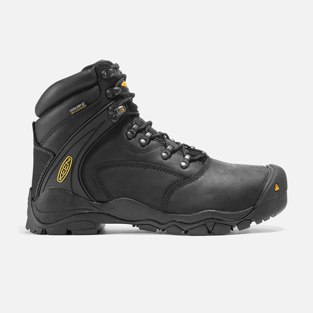 Keen Laarzen Heren Zwart - Louisville 6" (Steel Toe) - 86794-TZOW